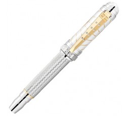 Penna Stilografica E-Motion White Resin Pave Punta -M- Faber Castell